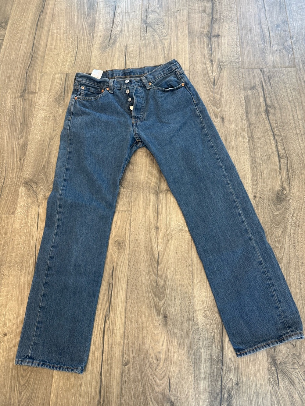 Levi's 501 Dark Blue Straight-Leg Jeans